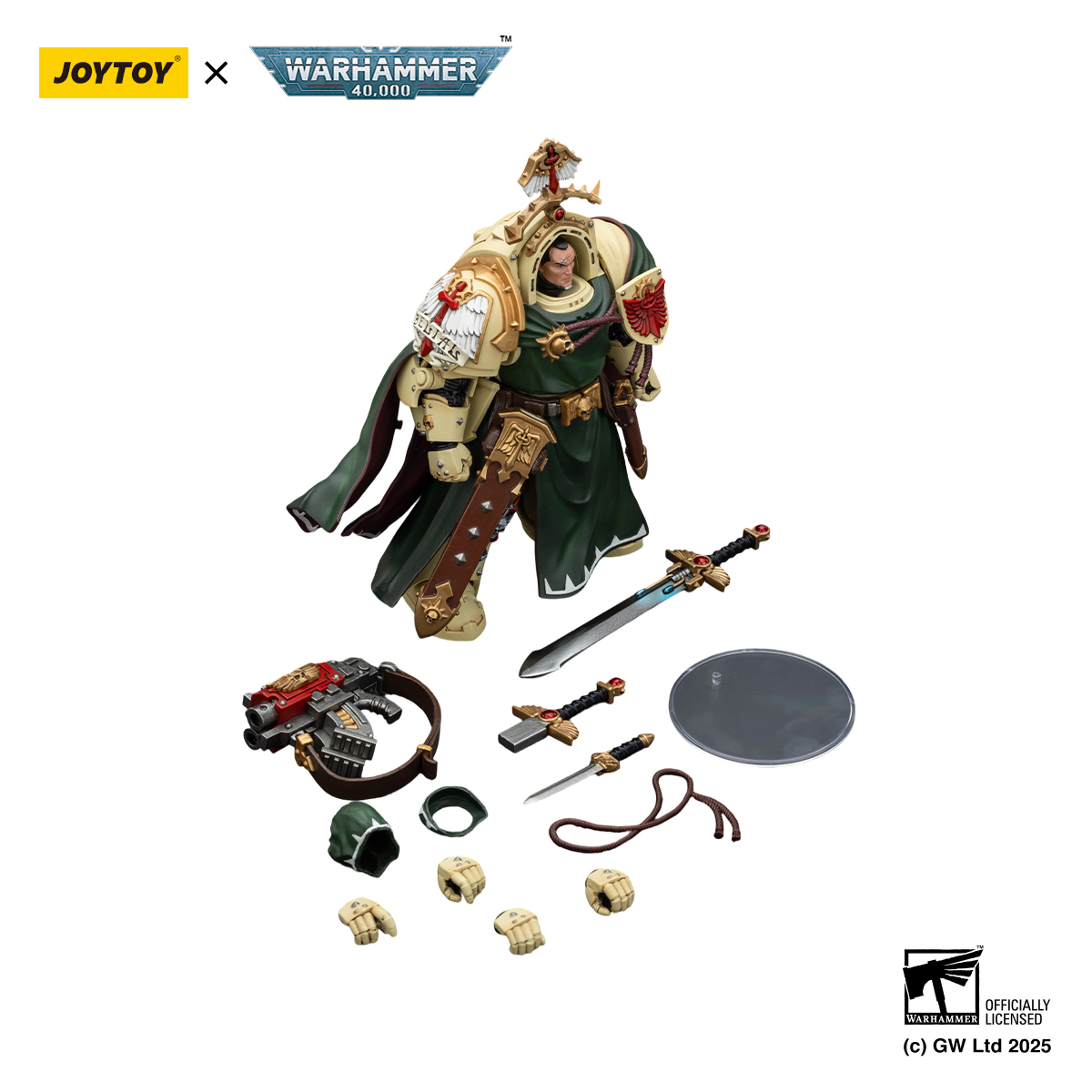 [IN STOCK] JOYTOY Warhammer 40K 1/18 Action Figures Dark Angels Belial Grand Master of The Deathwing With the Sword of Silence and Storm Bolter
