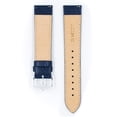 thumbnail image 3 of Hirsch Kansas Smooth Leather Watch Strap - Blue - L - 20mm - Silver Buckle, 3 of 9