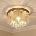 thumbnail image 6 of Golden Lighting Ciara 3-light Flush Mount in White Gold, 6 of 7