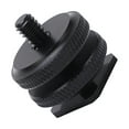 thumbnail image 1 of Flash Shoe Mount Adapter, 1/4in Thread Camera Cold Shoe Adapter Mount Rustproof Non Slip Anodic Oxidation Aluminium Alloy  For Shooting, 1 of 8