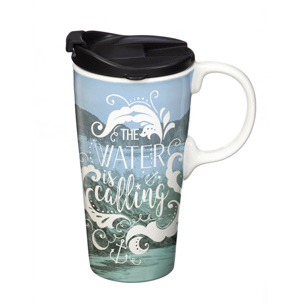 Cypress Ceramic Travel Cup, 17 oz. w/Box, Water - Walmart.com - Walmart.com