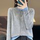 thumbnail image 2 of Spring Knitted Cardigan Sweater Women Clothing O-neck Patchwork Female Long Sleeve Tops Knitwears Autumn Korean Fashion Sweater, 2 of 5