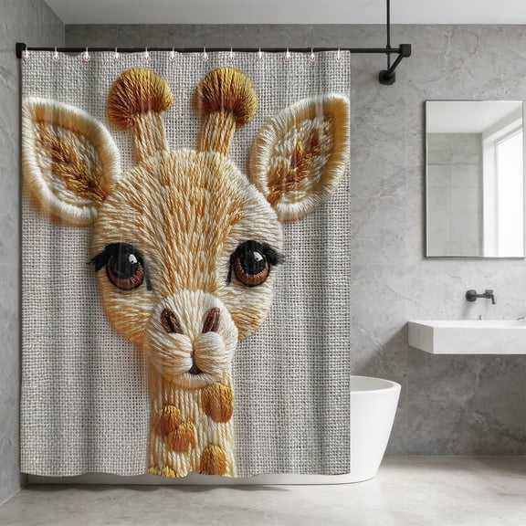 Tuvgenk Waterproof Fabric Shower Curtains Rustic Bathroom Bath Curtains Beige Mildew Resistant Shower Drapes 71x71 inch