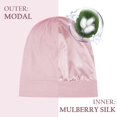 thumbnail image 2 of Gorro de seda OLESILK 100% seda de morera para dormir rosa, 2 of 7
