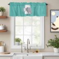 thumbnail image 2 of Funny Elephant Valance Curtain for Windows Elephant's Butt White Washing Machine Farmhouse Rod Pocket Curtain Valances Short Window Treatments for Kitchen Bathroom Laundry Basement 42 x 18 Inch, 2 of 9