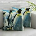 thumbnail image 3 of Fenyluxe Decorative Throw Pillow Covers Square Pillowcases Soft Penguin Print Throw Pillow Cases Cushion Covers for Sofa Couch Decor Car Living Room White, 3 of 5