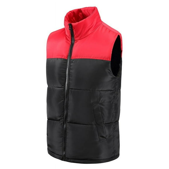 Jgppe Mens Warm Vest Winter Fall Stand Collar Sleeveless Coat with Pockets Casual Outwear