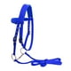 thumbnail image 2 of Brida de caballo para bodas de 20 mm, arnés ajustable, cabezada de alta densidad Azul m, 2 of 9