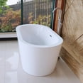 thumbnail image 2 of WOODBRIDGE 56" Freestanding Bathtub Contemporary Soaking Tub BTA0088, 2 of 6