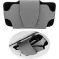 thumbnail image 1 of Marco para gafas de coche, estuche universal para gafas de coche, caja de almacenamiento para gafas de sol y clip para visera de coche, caja de almacenamiento de cuero (gris) (17,5 x 16 x 1, 1 of 5