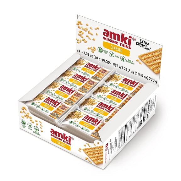 Amki Sensibly Sweet Sesame Thins, 1.25 oz, 36 ct