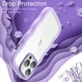 thumbnail image 6 of JETech Cute Case for iPhone 14 Pro 6.1-Inch, Wave Frame Curly Shape Shockproof Phone Cover for Women and Girls, Clear Hard PC Back (Purple), 6 of 7