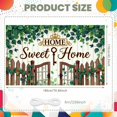 thumbnail image 2 of Green Vine Home Banner Wooden Fence Sweet Home Display Cozy Vintage Design Garden Backdrop for Home Decoration Living Room Housewarming, 2 of 9