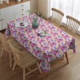 thumbnail image 2 of Pink Cartoon Unicorn Rainbow Cloud Pattern Rectangle Tablecloth 60"x84",Waterproof Polyester Rectangle Table Cloth, Wipeable Spillproof Polyester Tablecloth for Dining, Camping, Indoor and Outdoor, 2 of 5