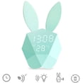 thumbnail image 1 of Cute Rabbit LED Night Light Lámpara de noche + Despertador Función incorporada Batería de litio LED Activado por voz Regalo de Navidad para niños, niñas, bebés Ormromra GX-148, 1 of 6