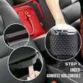 thumbnail image 3 of Car Seat Center Storage Bag, PU Leather Material, Car Handbag, Back Seat Box, Hanging Organizer Holder, 3 of 8