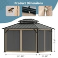 thumbnail image 2 of FONA Gazebo Mosquito Netting Replacement Universal 4-Panel Sidewalls 10' x 12', Outdoor Gazebo Mosquito Nettings with Double Zipper, Replacement for Patio Canopy, Garden, 2 of 6