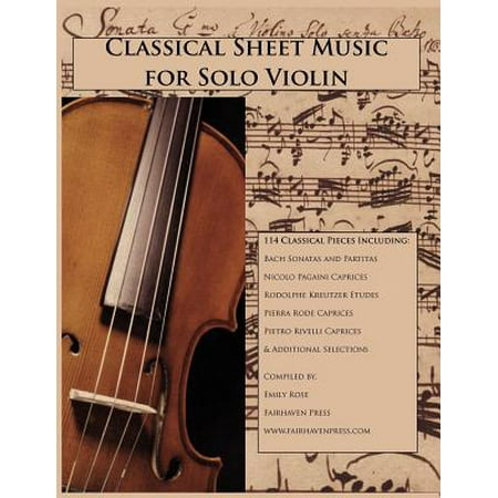 Classical Sheet Music for Solo Violin (Paperback) (The Best Violin Music)