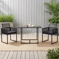 thumbnail image 4 of Gymax 3PCS Patio PE Wicker Furniture Set Cushioned Chairs W/Folding Backrest Backyard, 4 of 10