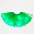 thumbnail image 2 of JINMGG Womens Plus Size Clearance $5 Women 3 Level Mesh Tulle Skirt Princess Skirt with LED Small Bulb Skirt Green S, 2 of 4