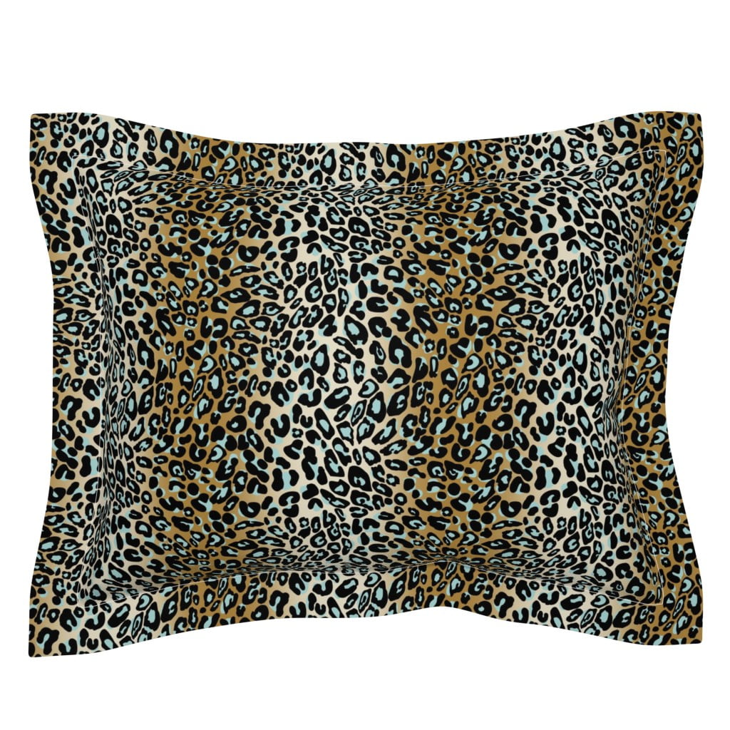 Animal Cheetah Leopard Wild Boho Pattern Fun Pillow Sham by Roostery