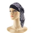 thumbnail image 6 of Soft Women Turban Head Wrap Scarf Hat Girls Hair Cover Sleeping Beanie Sleep Turbans Headscarf African Headwrap Headwear Cap Headband Black, 6 of 8
