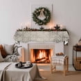 thumbnail image 3 of Christmas Snowflakes Fireplace Mantle Scarf, Grey Winter Snow Vintage Country Mantel Cover Table Runner for Home Living Room Door Window, Indoor Outdoor Holiday Party Decor 17" x 90", 3 of 8