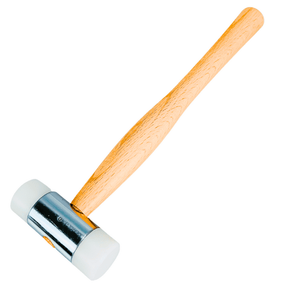 ARTESIA TOOL 10" (25.4 cm) Double Headed Nylon Hammer | 1" Non-Marring Nylon Head Diameter | Ergonomic Wooden Handle | Great For Jewelry Making, Leatherworking, Automotive Repairs & More