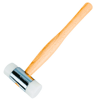 ARTESIA TOOL 10" (25.4 cm) Double Headed Nylon Hammer | 1" Non-Marring Nylon Head Diameter | Ergonomic Wooden Handle | Great For Jewelry Making, Leatherworking, Automotive Repairs & More