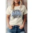 thumbnail image 2 of Mama Retro Checkered Rocker Mom Graphic Tee, 2 of 7
