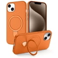 thumbnail image 5 of FOR IPhone 13/14/14 Plus/15 Plus Case 6.1"6.7" With Magnetic Ring Kickstand [Compatible With MagSafe] [Soft Anti-Scratch Microfiber Lining] Premium Leather Case, 5 of 5