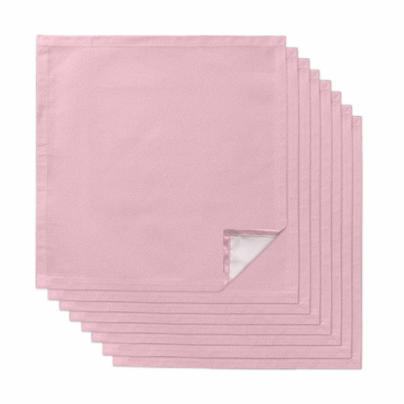 Solid Pink Cloth Napkins, Romantic Minimalism Abstract Denim Texture Washable and Reusable Dinner Napkins Set of 8, Table Napkin for Kitchen Party Birthday Wedding Hotel Housewarming 20"x20"