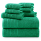 thumbnail image 1 of Casa Platino Toallas de Baño de 8 Piezas: Lujoso 100% Algodón Hilado en Anillos, Incluye 2 Toallas de Baño, 2 de Manos y 4 Paños, de Secado Rápido, Livianas, Esenciales para el Día a Día - Esmeralda, 1 of 8