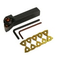 thumbnail image 1 of Lathe Turning Tool Set WWLNR1616H(K)08 Holder + 10Pcs WNMG0804 Inserts + 2Pcs Wrenches, 1 of 8
