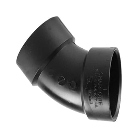 Charlotte Pipe ABS 00321 1000HA ABS/DWV 45-Degree Pipe Ell 1/8 Bend 3 In. - Quantity 20