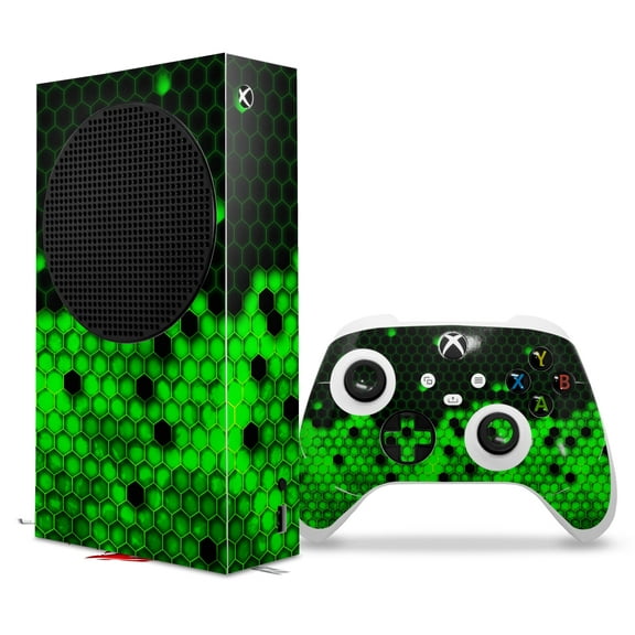 WraptorSkinz Skin Wrap compatible with the 2020 XBOX Series S Console and Controller HEX Green (XBOX NOT INCLUDED)