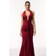 thumbnail image 2 of Vestido Bellabarnetten Elsie Halter Maxi sin mangas con cuello en V, 2 of 6