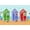 Unframed, variant on Art.com Beach Huts Art Print by Peter Adderley, 18" x 12"