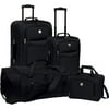 Travelers Club 4-Piece EVA Expandable Luggage Set, Black