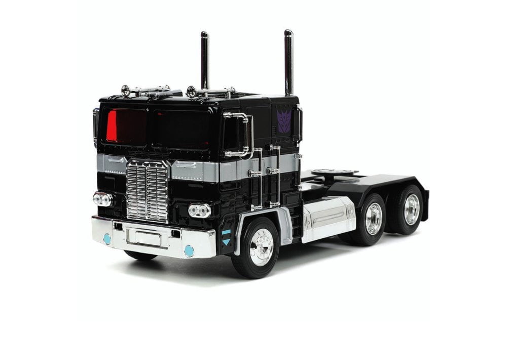 Jada Toys Ghostbusters Ecto-1 Mashup con grafica Optimus Prime G1 in scala 1:24, esterno dettagliato, autentico mashup da collezione, età 8+, (bianco/rosso