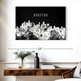 thumbnail image 3 of Elephant Stock Houston Skyline Bw Wall Art - Horizontal Canvas Wall Art - Living Room Wall Decor - City Canvas - Black And White Decor - 39" x 26", 3 of 8