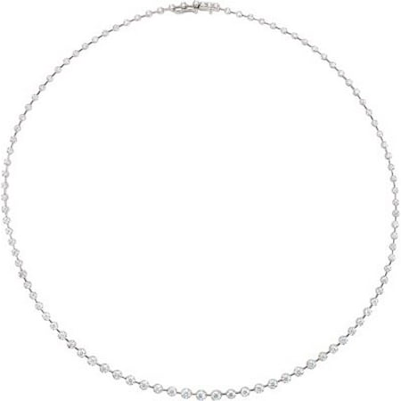 Diamond Necklace 68226 / 14Kt White / 5 Ct Tw / 18" / Polished / Diamond Necklace