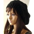 thumbnail image 4 of CDAR Women Sweet Crochet Warm Solid Color Beret Artist Baggy Beanie Winter Hat Gift, 4 of 7