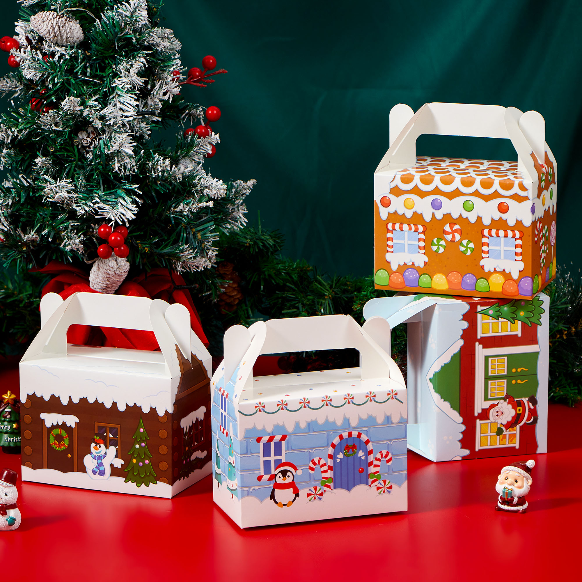 Joyfy 24-Piece 3D Christmas House Treat Boxes photo 6