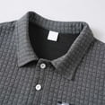 thumbnail image 5 of KHONTS Men's Long Sleeve Polo Shirts with Collar Relaxed Fit Thermal Work Shirts Warm Comfy Button down Casual Dress Tops Grey M, 5 of 8