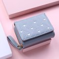 thumbnail image 2 of TureClos Women Trifold Wallet Cute Luxury Female Multi-slots Wallets Portable Leather Coin Change Money Purse Gifts Card Holder Blue, 2 of 7