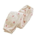 thumbnail image 2 of Antinious Women Casual Print Flannel Fleece Lined Drawstring Ankle-Length Sleepwear Pants,Winter Pants for Women,Pajama Pants Women,Pink,XL, 2 of 3