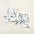 thumbnail image 4 of Amidoa Toddler Boys Girls 2 Piece Outfits Summer Clothes Graphic Cute Tank Top and Casual Shorts Kids Clothing Sets White Size 6, 4 of 7