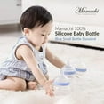 thumbnail image 2 of Mamachi 100% Silicone Baby Bottle Standard I Silicone Feeding Bottle Small I Breast Feeding Bottle I Environmentally Baby Milk Bottle I Silicone Baby Bottles I Blue Standard Bottle Small Small Blue, 2 of 8