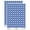 Dark Blue, variant on Letter D Uppercase Cute Typewriter Font 200+ Round Stickers - Brown - Matte Finish - 0.50" Size